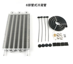 旭中铝通用发动机变速箱油冷却器汽车手动6排散热器转换器套件 - Product Image 5