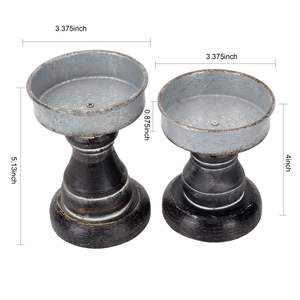 Bougies en Bois Durable Décor Bougeoirs en Bois Flotté de Style Unique pour la Maison Salon Noël - Product Image 4