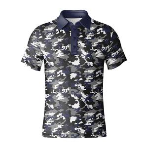 Polo de golf pour homme en polyester et élasthanne, haute élasticité, évacuation de l'humidité, vêtements de sport de golf, directement de l'usine - Product Image 4