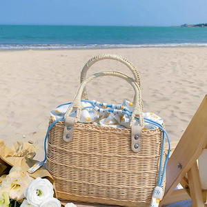 Sacs en rotin éco-responsables style bohème, sacs fourre-tout en gros, sacs à main pour femmes, sacs à poignée - Product Image 6