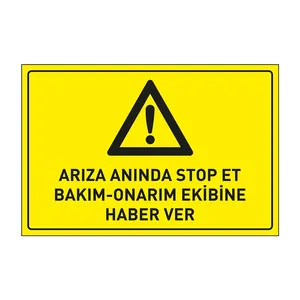 Panneau de signalisation routière réfléchissant d'arrêt immédiat pour véhicule en cas de panne, pour notification de maintenance et de réparation - Product Image 1