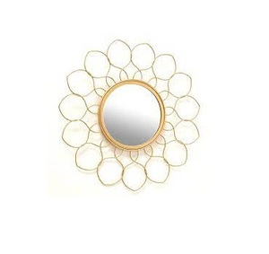 Miroir mural rond noir en métal Miroir d'appoint rustique pour salle de bain, entrée, salle à manger et salon - Product Image 1
