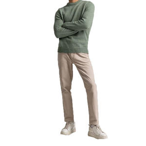 Service OEM ODM Vente directe Pull en tricot pour homme d'hiver 100% coton Motif uni Couleur personnalisée Pull décontracté - Product Image 3