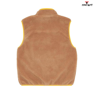 Gilet sans manches en polaire polaire de haute qualité pour homme, couleur unie, fermeture éclair intégrale, vêtement d'extérieur d'automne - Product Image 2