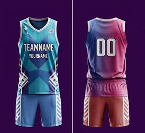 Uniformes de Baloncesto Juveniles Duraderos de Fábrica Directa, Conjuntos Transpirables con Sublimación Personalizada para Hombre a Precio de Oferta - Product Image 1