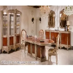 Стразы ручной резной классический столовый набор традиционная деревянная роскошная столовая мебель в стиле барокко мебель для столовой ручной работы