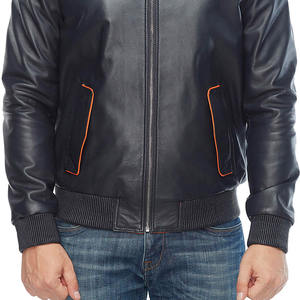 Chaqueta de piel de vaca de invierno para hombre más vendida con cuello levantado diseño personalizado servicio OEM Etiqueta Privada suministro al por mayor - Product Image 6