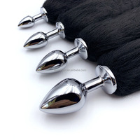 Fuchsschwanz Analplug Großhandel Anfängergröße Butt Plug mit Flauschigem Fuchsschwanz Party Cosplay Kostüm Zubehör