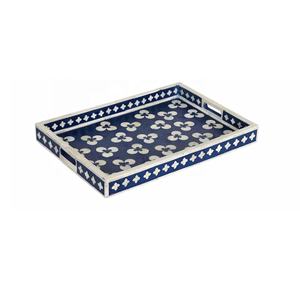Bandeja con incrustaciones de hueso, mesa de forma Rectangular, bandeja para servir café y té, bandeja para servir hecha a mano, uso de cocina para invitados - Product Image 1