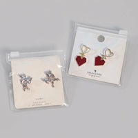Sacs en plastique PVC prêts à être expédiés, petits sacs d'emballage pour bijoux, sacs à fermeture éclair en PVC, emballage pour boucles d'oreilles, colliers, bijoux, pochette à fermeture éclair