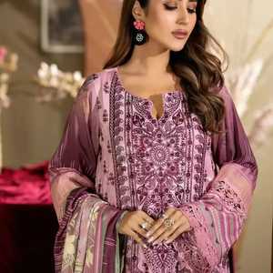 Haute qualité sur mesure pakistanais Designer femmes genou longueur robe de soirée élégante dentelle broderie respirant gland pour l'été - Product Image 1