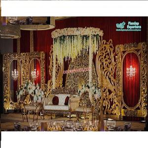 Telones de Fondo para Bodas Modernos e Inspiradores, Elegantes Telones de Fondo Dorados para Eventos de Boda, Telones de Fondo de Fibra para Bodas de Estilo Nuevo, Fiji - Product Image 1