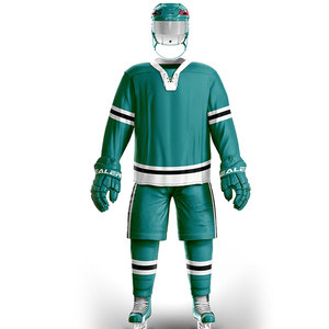 Prix de gros uniforme de hockey sur glace d'entraînement sportif décontracté Logo personnalisé nom de l'équipe 100% polyester respirant séchage rapide Pakistan - Product Image 4