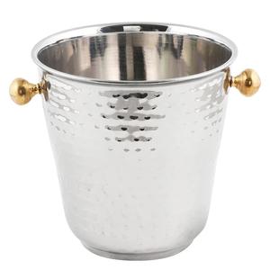 ถังน้ำแข็งแบบดั้งเดิมพร้อมผิวสัมผัสสแตนเลสสำหรับตกแต่งโต๊ะ ใช้เสิร์ฟไวน์ แคมป์ปิ้ง งานเลี้ยง งานแต่งงาน - Product Image 5
