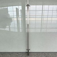 Paravent en verre acier inoxydable 304 autoportant, cloison de séparation en verre dépoli pour aéroport, gare, centre commercial, hall d'exposition