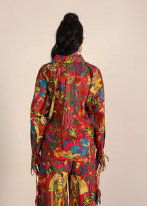 <b>Women's</b> Casual Cotton Tops with Multicolor <b>Tropical</b> Theme Print 100% Linen Comfortable Relaxed Work Wear OEM Hot Sale - Product Image 2