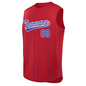 Camisa de botones completos Chaleco sin mangas Equipo de béisbol Jersey Hombres Casual Sin mangas Béisbol Jersey Equipo Chaleco - Product Image 4
