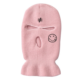 หน้ากากสกีสีขาวหมวกไหมพรมหน้ากากสกีสำหรับงานปาร์ตี้หมวกถักโลโก้ออกแบบได้ตามต้องการ - Product Image 6