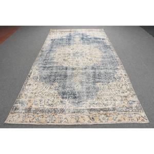 พรมตุรกีโบราณขนาดใหญ่ 5.3x9.8 ฟุต (163x298 ซม.) สีน้ำเงินลายตะวันตกเฉียงใต้ - Product Image 1