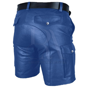 กางเกงขาสั้นหนังสำหรับผู้ชายกางเกงขาสั้นหนังแบบสั่งทำ - Product Image 4