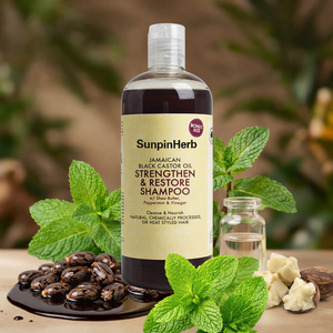 Champú Reparador para el Cabello con Aceite de Ricino Negro Jamaicano, Manteca de Karité y Vinagre de Menta para Cabello Débil - Product Image 4