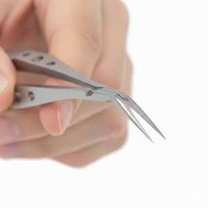 Forceps microchirurgicaux incurvés en acier inoxydable, instrument médical réutilisable de qualité médicale - Product Image 4