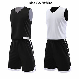 Maillots de basket-ball double face adaptés aux hommes et aux femmes, ensembles d'uniformes d'entraînement de basket-ball à séchage rapide, vêtements de sport sans manches - Product Image 3