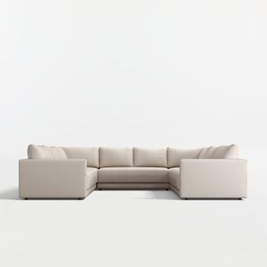 Gather Deep 5-Piece U-Shaped Bench Sectional <b>Sofa</b> Removable <b>Cover</b> Fabric and Chenille Material for Living Rooms Apartments - Product Image 1