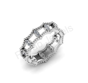 แหวนแต่งงาน925เงินสเตอร์ลิงคุณภาพสูงตามสั่งสำหรับผู้หญิงตัวเรือนทรงกลมบิดเบี้ยวแท้ไม่เหมือนใครสำหรับปาร์ตี้ - Product Image 5