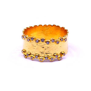 Bagues de mariage personnalisées en or jaune 18K en diamant naturel, faites à la main, uniques, tendance, élégantes, bijoux unisexes - Product Image 4