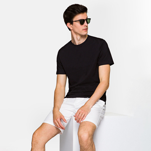 เสื้อยืดผู้ชายสีดำแห้งเร็วสีพื้นใส่ลำลอง - Product Image 2