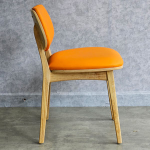 GCF169 Restaurant Furniture PLC <b>Chair</b> <b>with</b> Rubber Wood Frame and PU Leather Upholstery - Product Image 3