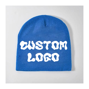 Gorros de punto con puños de invierno personalizados de alta calidad 2024, gorros bordados, gorros cálidos Unisex de Color sólido - Product Image 4