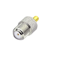 Adaptador Coaxial RF de Conector F Hembra a SMB Macho, Latón Chapado en Oro/Níquel, Recto, para TV