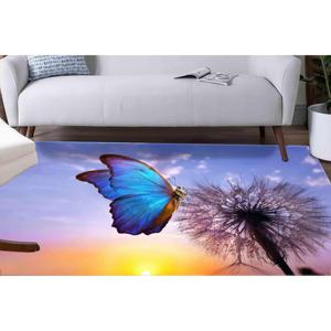Tapis Papillon Pissenlit : Beauté Naturelle, Tapis Antidérapant, Tapis Doux à Poils Longs - Product Image 1