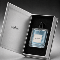 Flacon de parfum carré en verre, 50 ml, 100 ml, couleur personnalisée et logo imprimé à l'écran, avec boîte d'emballage de luxe, vente chaude