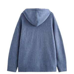 เสื้อผ้าผู้หญิงสไตล์เกาหลีแบบใหม่มีฮู้ดแบบหลวมมีกระเป๋าแขนยาวมีเชือกผูก - Product Image 6