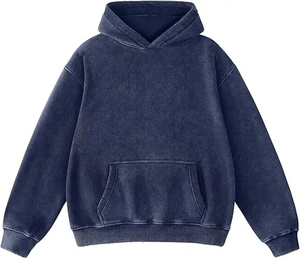Premium Acid Wash Oversized Pullover Hoodie Men Women 100% Cotton Fleece <b>Y2K</b> Winter Solid <b>Vintage</b> Streetwear Heavyweight - Product Image 1