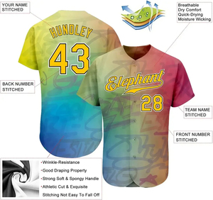 Jersey de béisbol de sublimación de poliéster personalizado para hombre con cierre de botón ropa deportiva de talla grande con su logotipo de marca personalizado - Product Image 6
