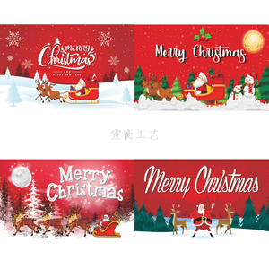 Tissu de fond personnalisable pour décorations murales de fête de Noël - Product Image 2