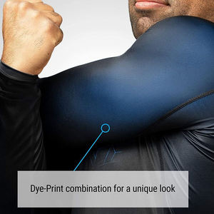 Top Tendance UPF50 Rash Guard Compression Fit Vêtements d'entraînement élégants avec finition brillante Spandex extensible/Polyester Tissu Vente! - Product Image 3