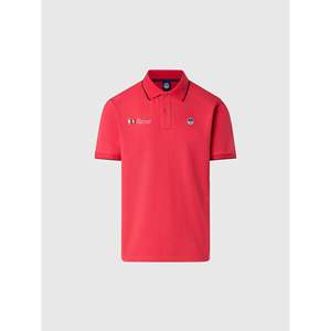Camiseta Polo de Manga Corta North Sails Colección AC38 Geranio con Cuello Rayado Transpirable de Oxford y Spandex, Talla XL, Colores Sólidos - Product Image 5