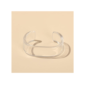 Brazalete de acrílico y pulseras de color blanco de acrílico transparente colorido para mujer para un diseño único - Product Image 2