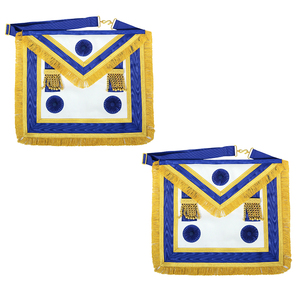 Tablier maçonnique le plus populaire avec franges Tablier complet provincial artisanal à bas prix (rosettes) - Product Image 6