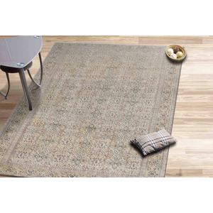 พรมลายดอกไม้สไตล์วินเทจ: พรมอูชักสีน้ำตาลแบบตุรกี พรมบางแบบไม่ถักทอ - Product Image 1