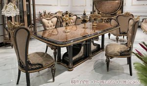 Decoración turca para el hogar, muebles de comedor, estilo persa, muebles de comedor tallados pesados, conjunto de muebles de comedor curvos clásicos - Product Image 3