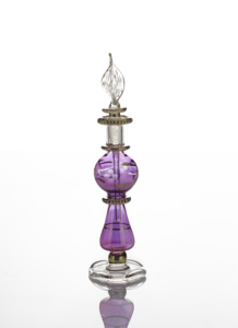 Perfume <b>Bottles</b> 12ml Hand Blown Colored Glass Attar Oil <b>Bottle</b> Gold Trim Bulk Supplier - Product Image 1