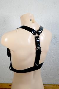 MHS-0036ผู้ชายหนังแท้สำหรับเจ้าบ่าวอุปกรณ์เสริมลำตัวด้านหลังทำจากพีวีซีสีดำของขวัญแฮนด์เมด - Product Image 4