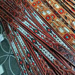 Floral Hand Carving & Colorful Painted Western Leather <b>Belt</b> <b>Cowboy</b> & Cowgirl <b>Belt</b> Rodeo <b>Belt</b> - Product Image 3