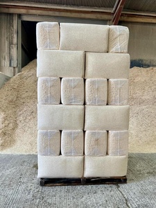Compact Wood Shavings Straw & Sawdust Horse Bedding Blocks with 2-Year <b>Shelf</b> Life for Farm Stable Animal Use - Product Image 3